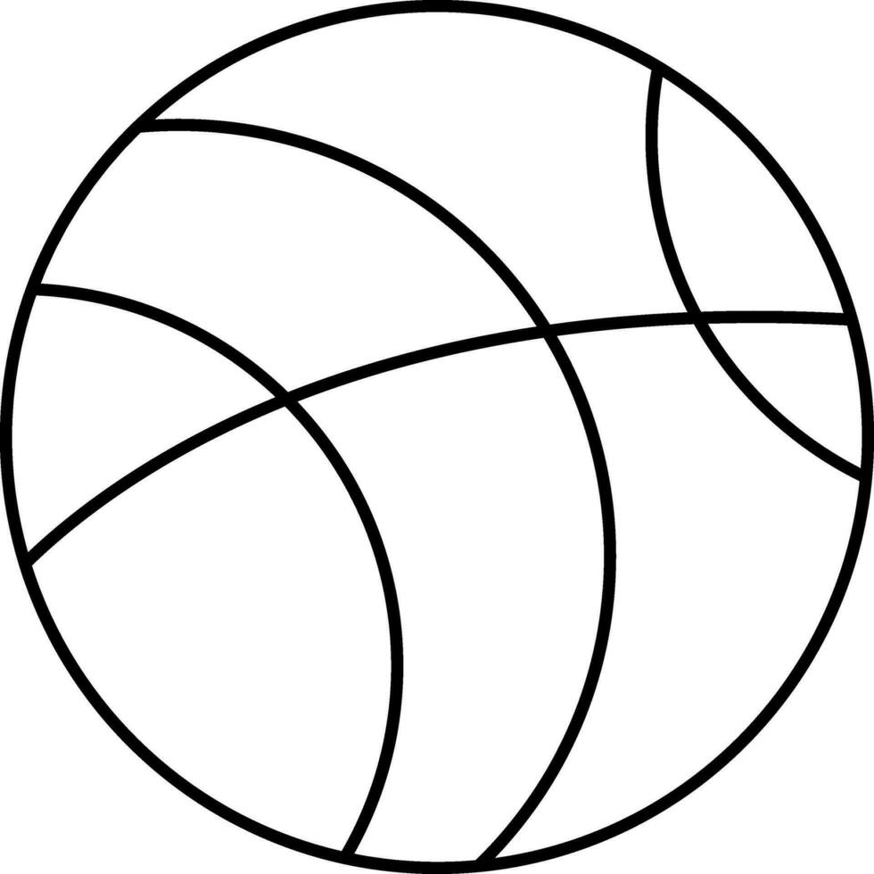 zwart lijn kunst illustratie van basketbal icoon. vector