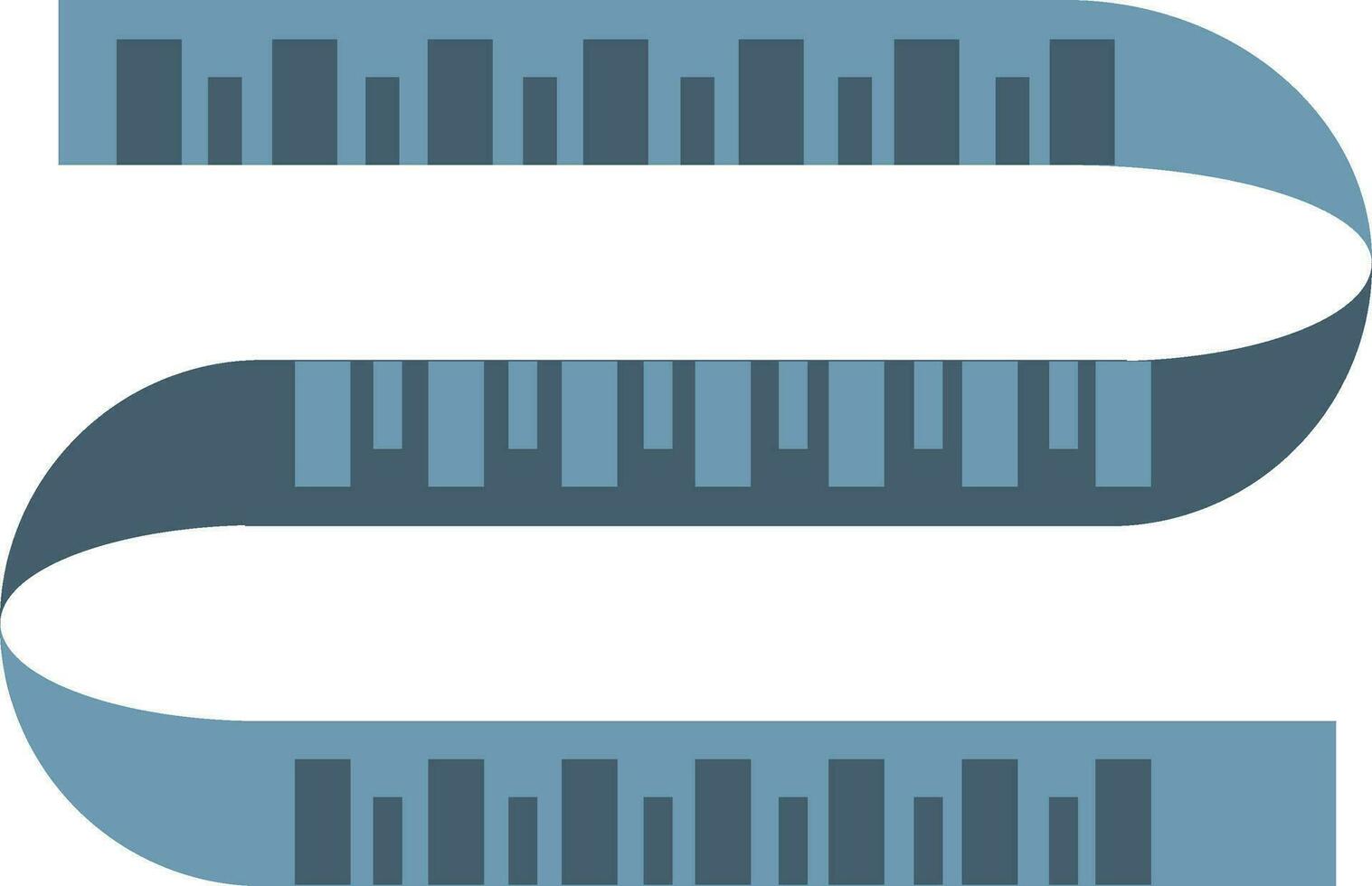 inch of meten plakband icoon in blauw kleur. vector