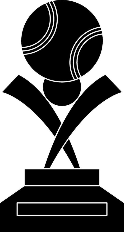 illustratie van een zwart en wit sport trofee. vector