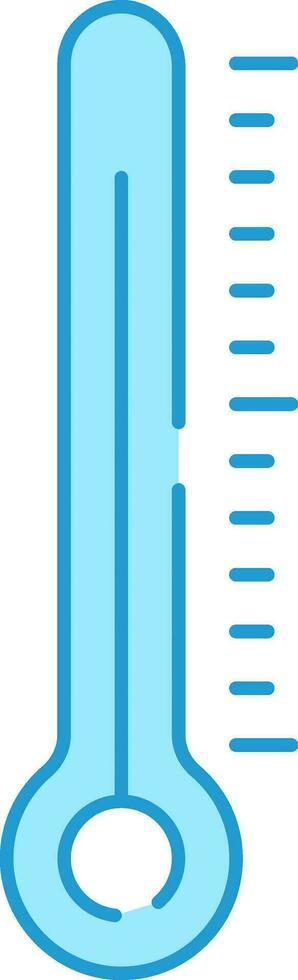 vlak illustratie van blauw kwik thermometer icoon. vector