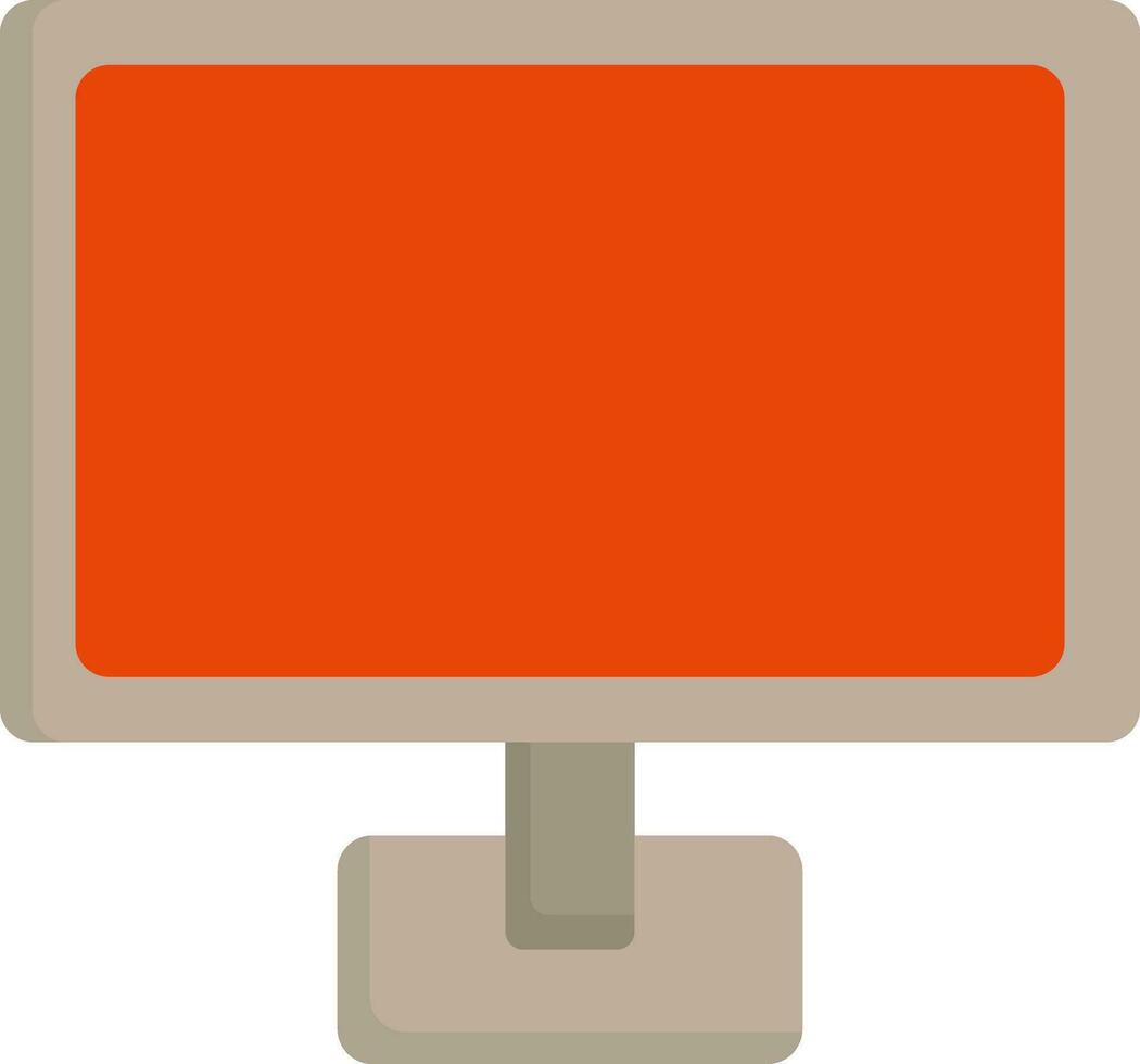 oranje en grijs bureaublad icoon in vlak stijl. vector