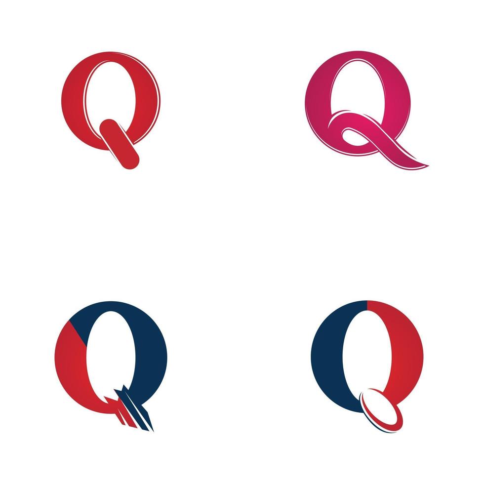 letter q logo pictogram sjabloon ontwerpelementen vector