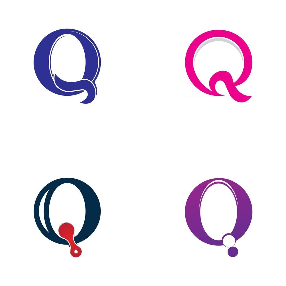letter q logo pictogram sjabloon ontwerpelementen vector