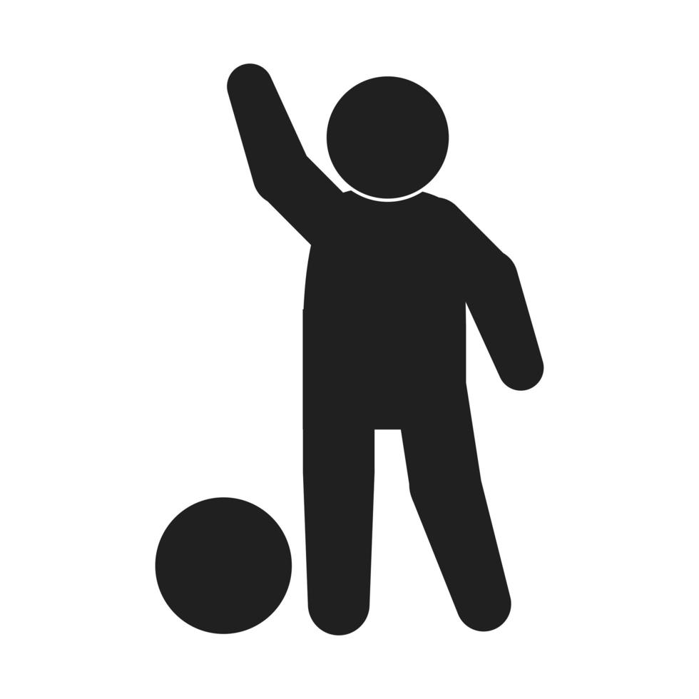 speler voetbal pictogram vector