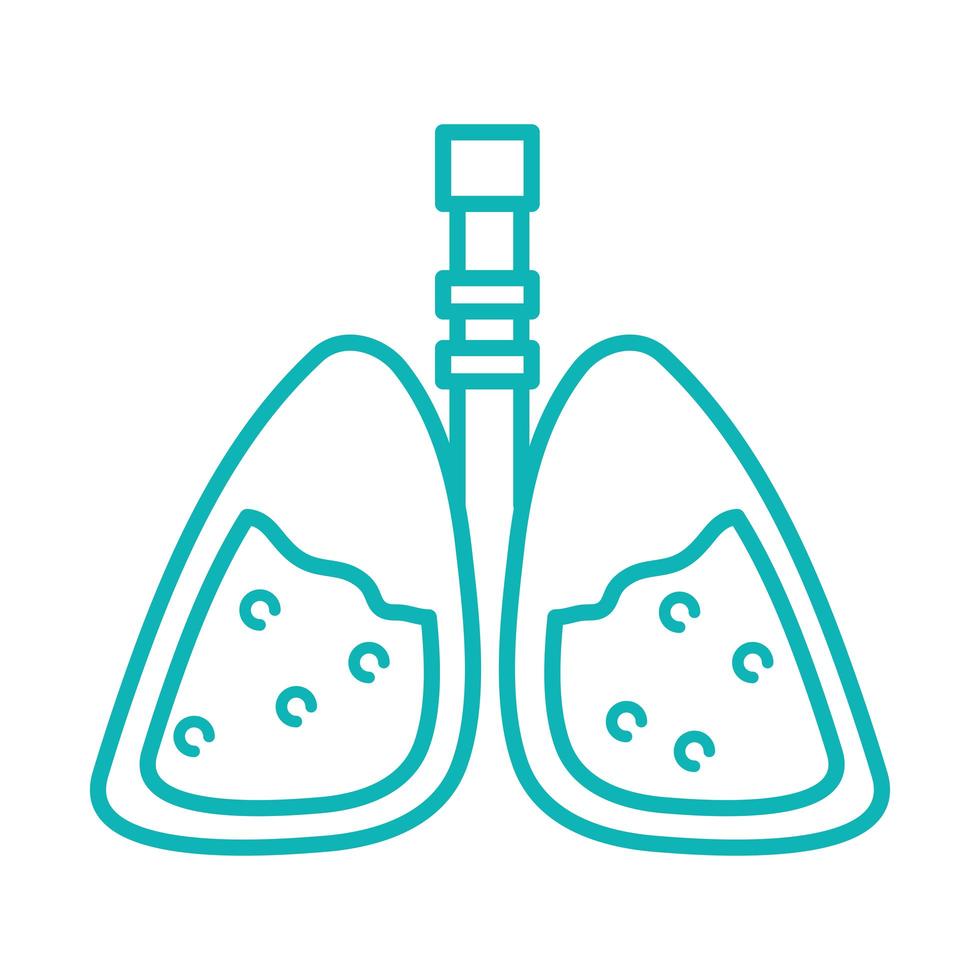 longen ademhalingssysteem vector