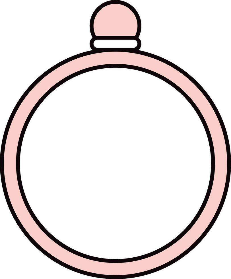 geïsoleerd ring icoon in roze en wit kleur vlak stijl. vector