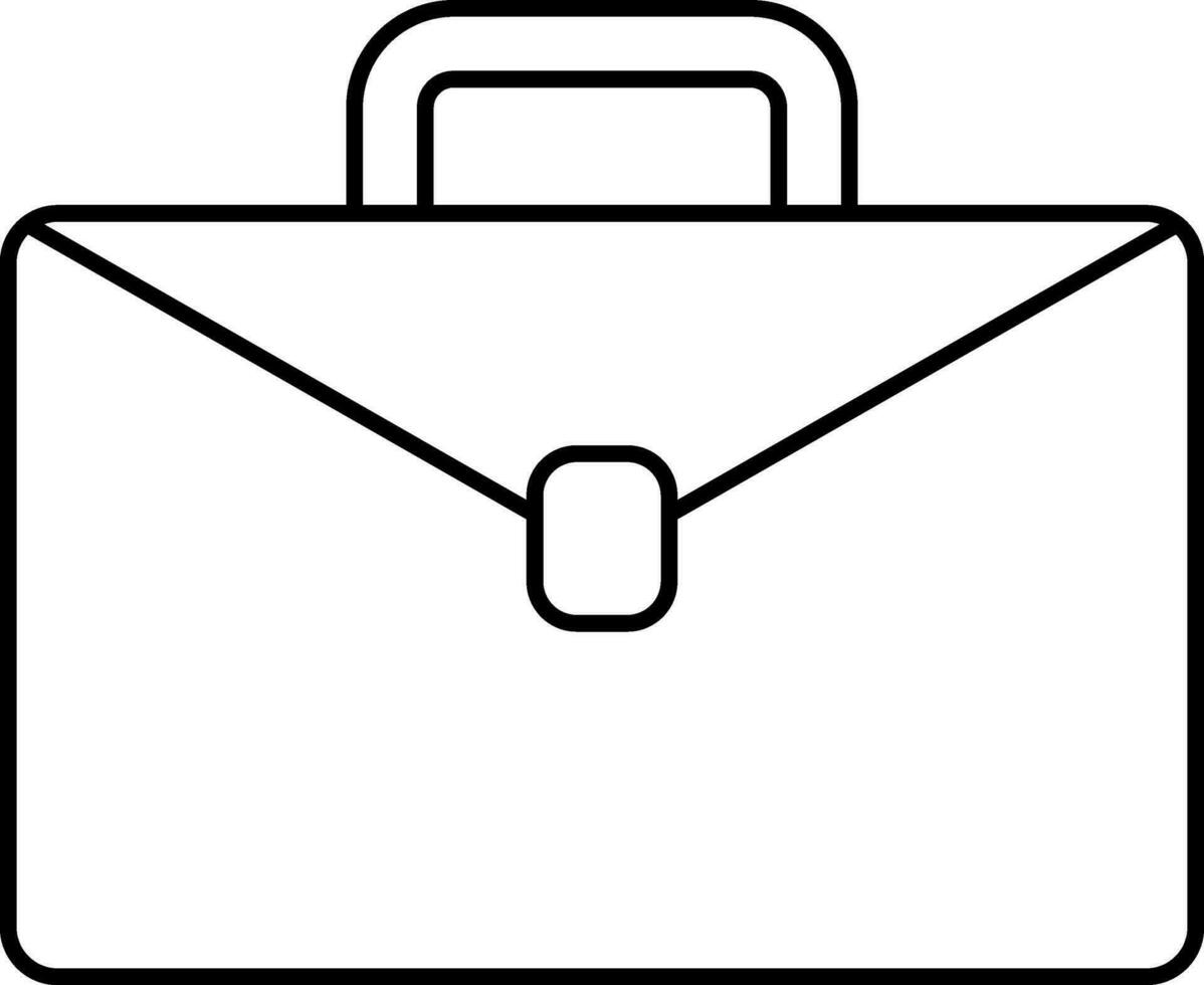 geïsoleerd breifcase icoon in zwart dun lijn kunst. vector