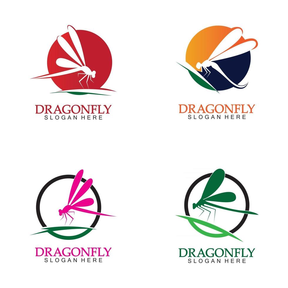 Dragonfly logo vector pictogram