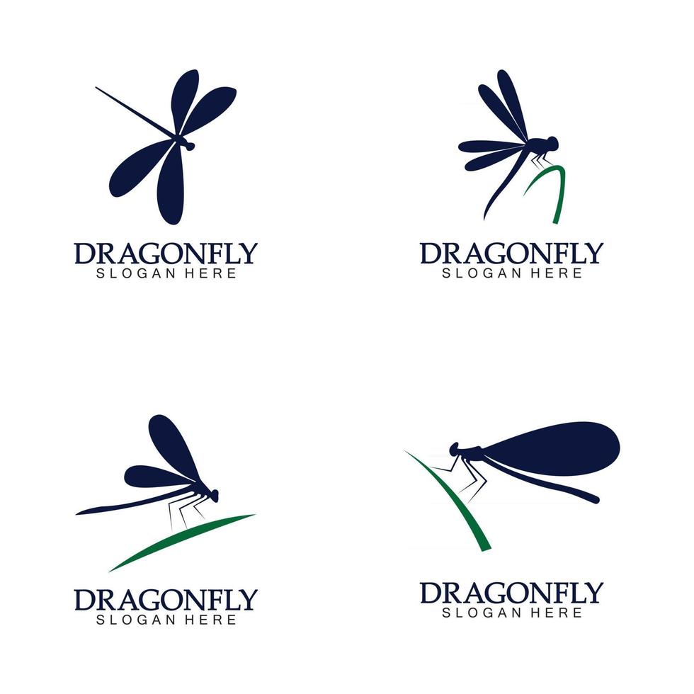 Dragonfly logo vector pictogram