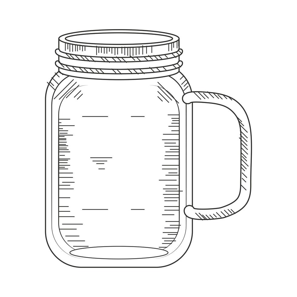 glazen pot schets vector