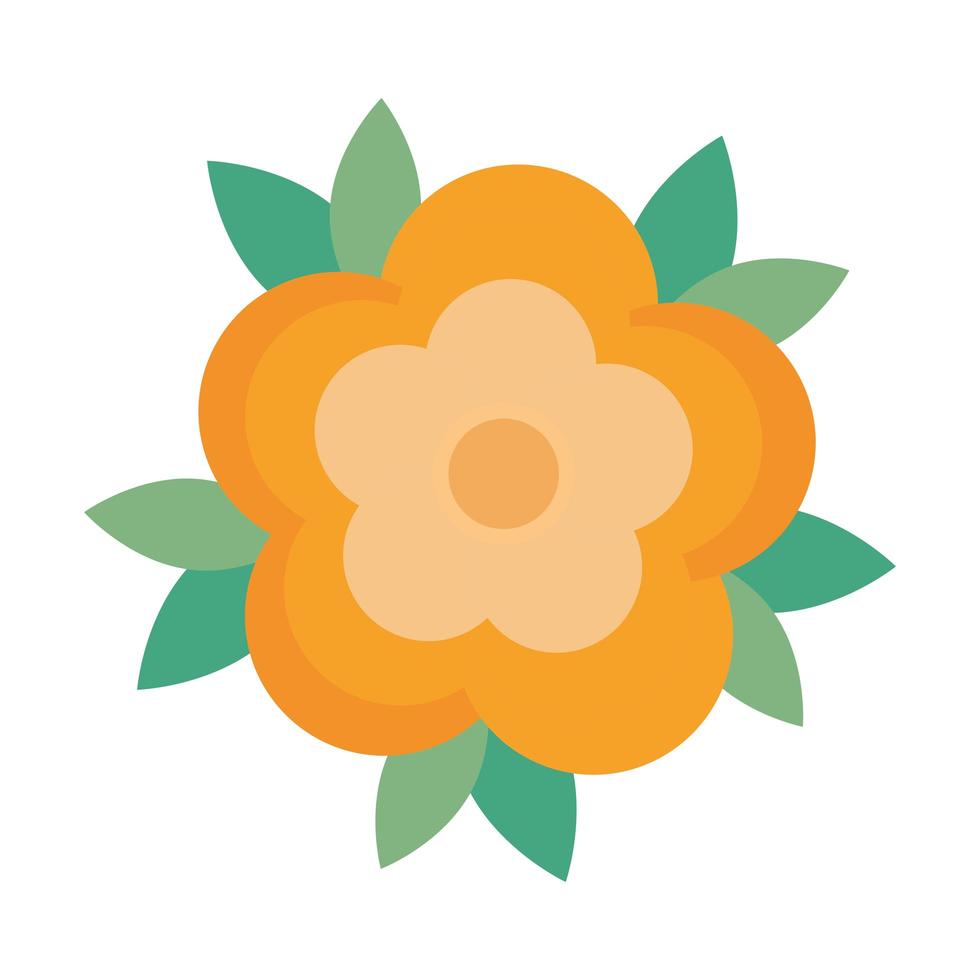 schattige bloemdecoratie vector