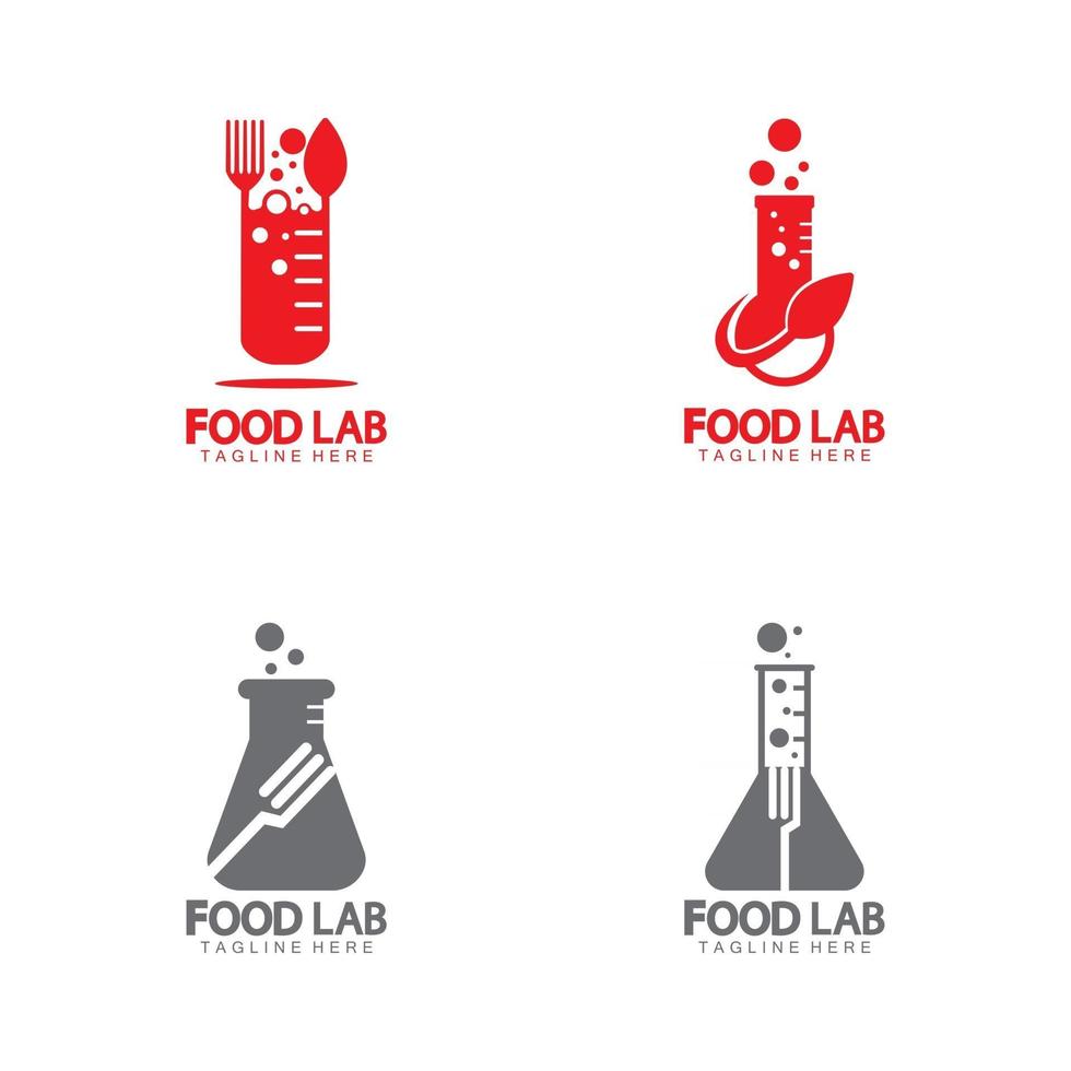 food lab logo vector illustratie ontwerp pictogrammalplaatje