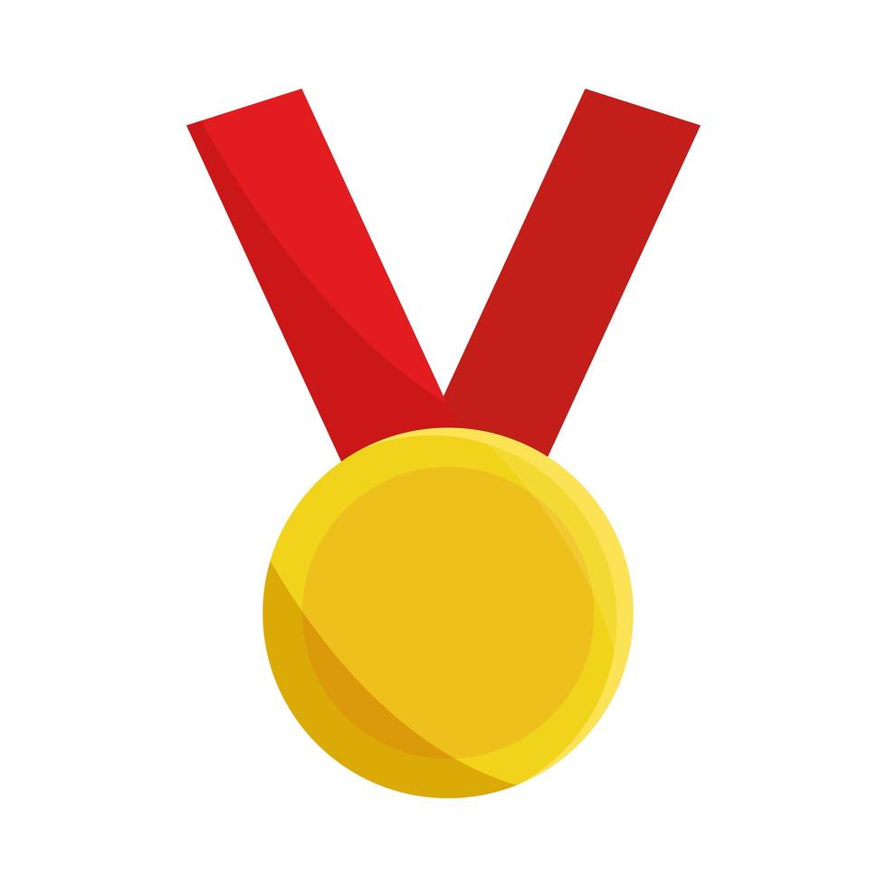 medaille competitie award pictogram plat ontwerp vector