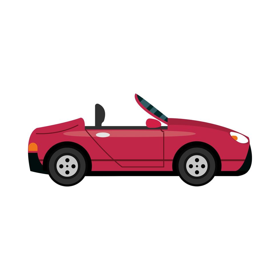 auto cabriolet vervoer voertuig zijaanzicht auto pictogram vector