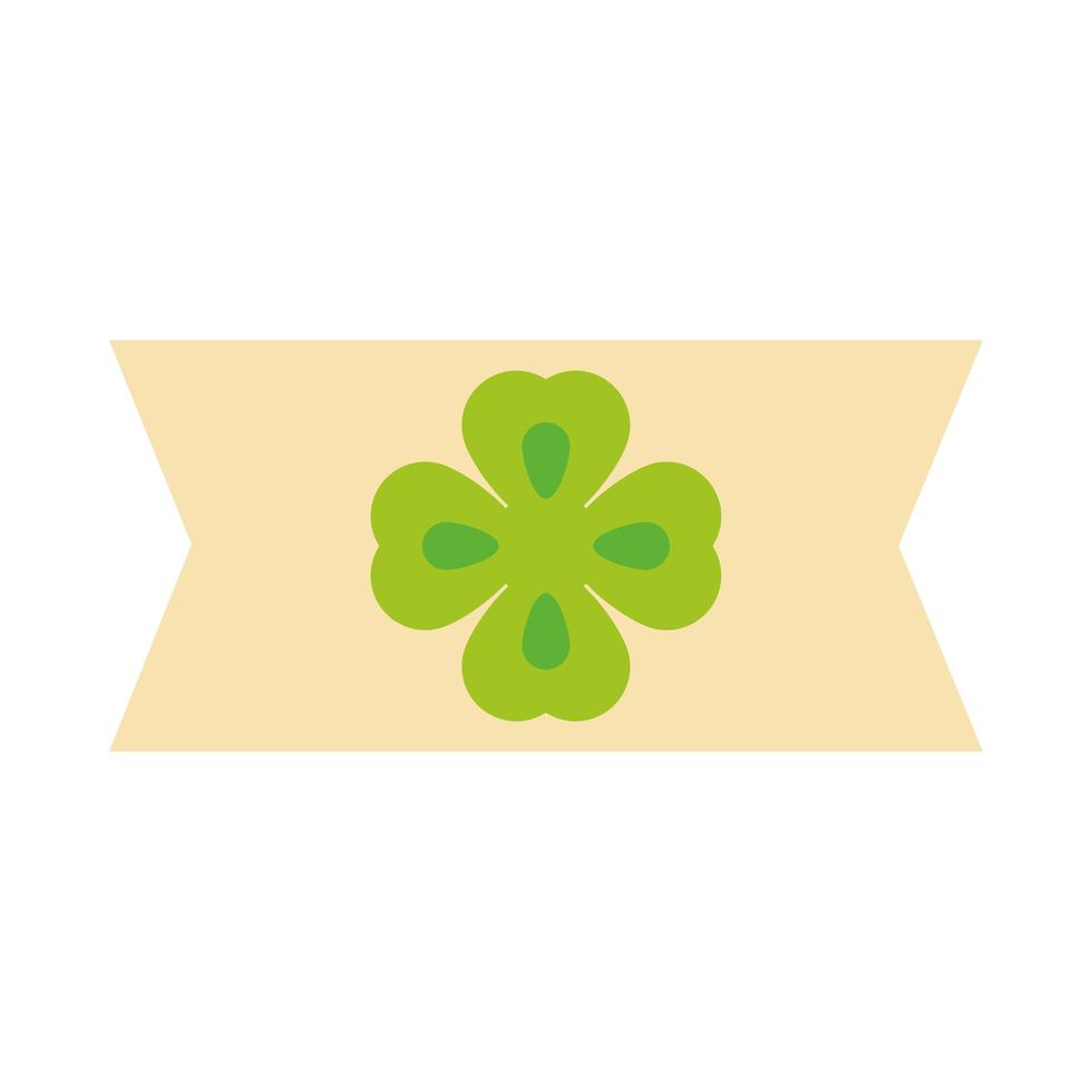 happy st patricks day banner met klaver decoratie pictogram vector