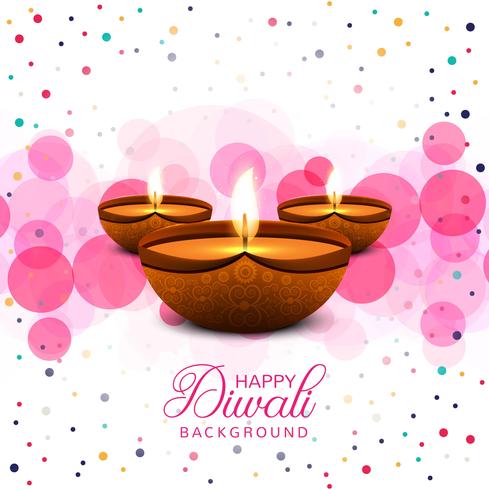 Mooie Gelukkige Diwali decoratieve achtergrond vector