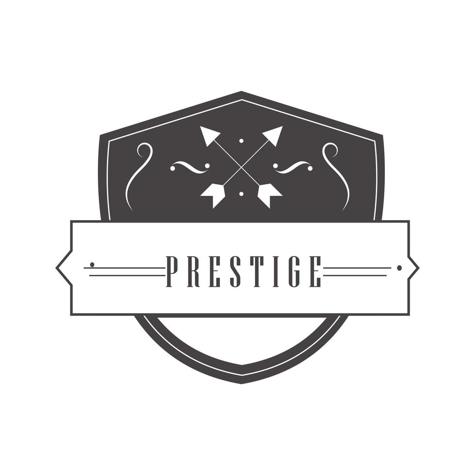 vintage prestige schild vector