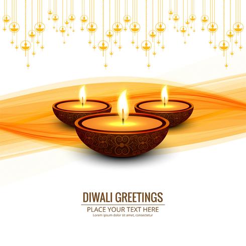 Mooie Gelukkige Diwali decoratieve achtergrond vector