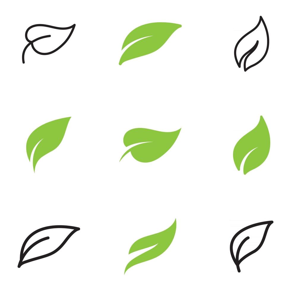 groen blad ecologi vector pictogram logo