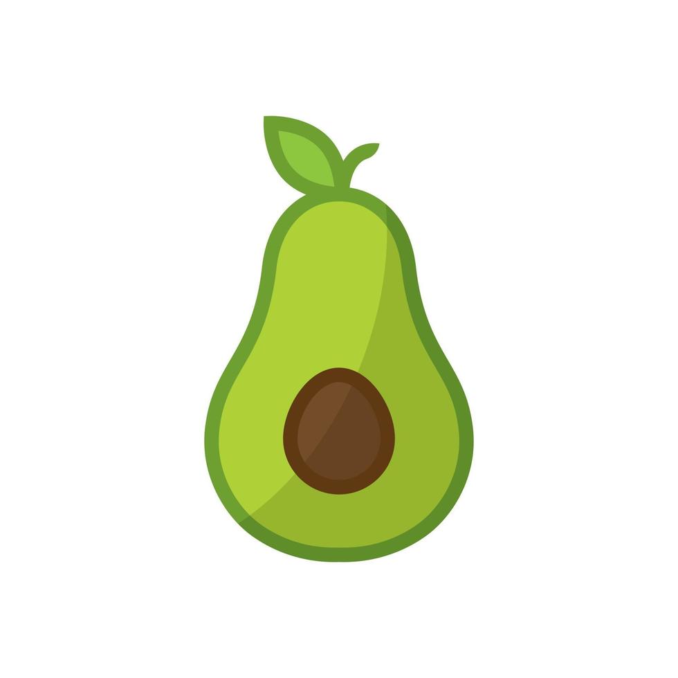 avocado fruit logo gezonde voeding symbolen vector