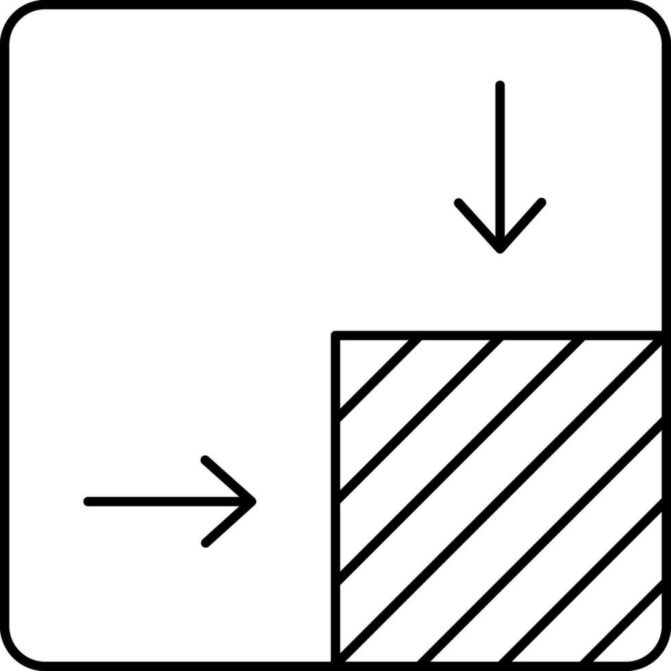 uitbreiden of uitbreiden icoon in lijn kunst. vector