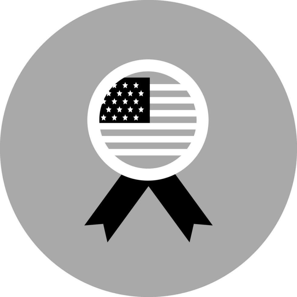 Amerikaans insigne icoon Aan grijs achtergrond. vector