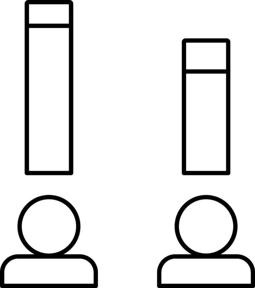 kandidaat diagram icoon in lijn kunst. vector