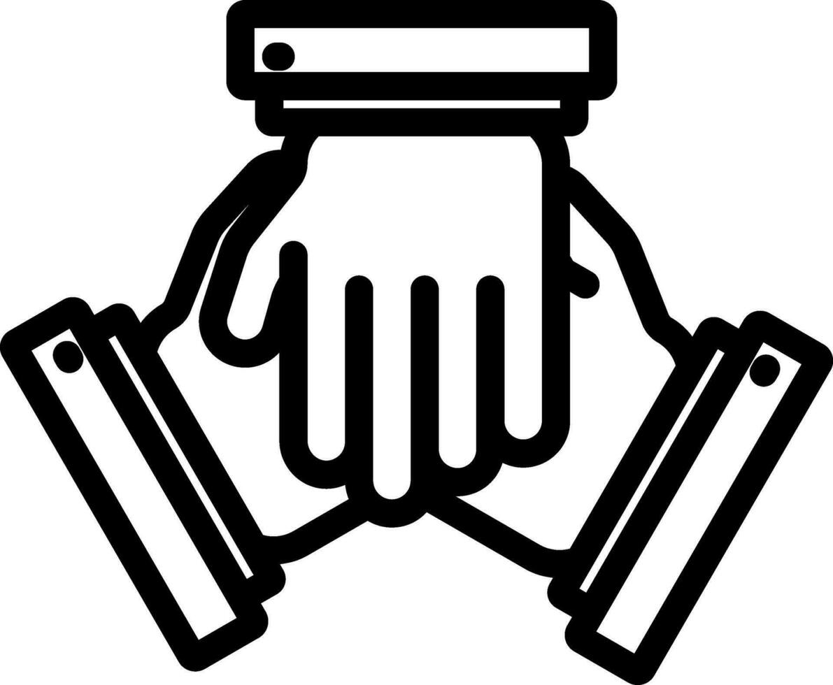 groep handen icoon of symbool in vlak stijl. vector
