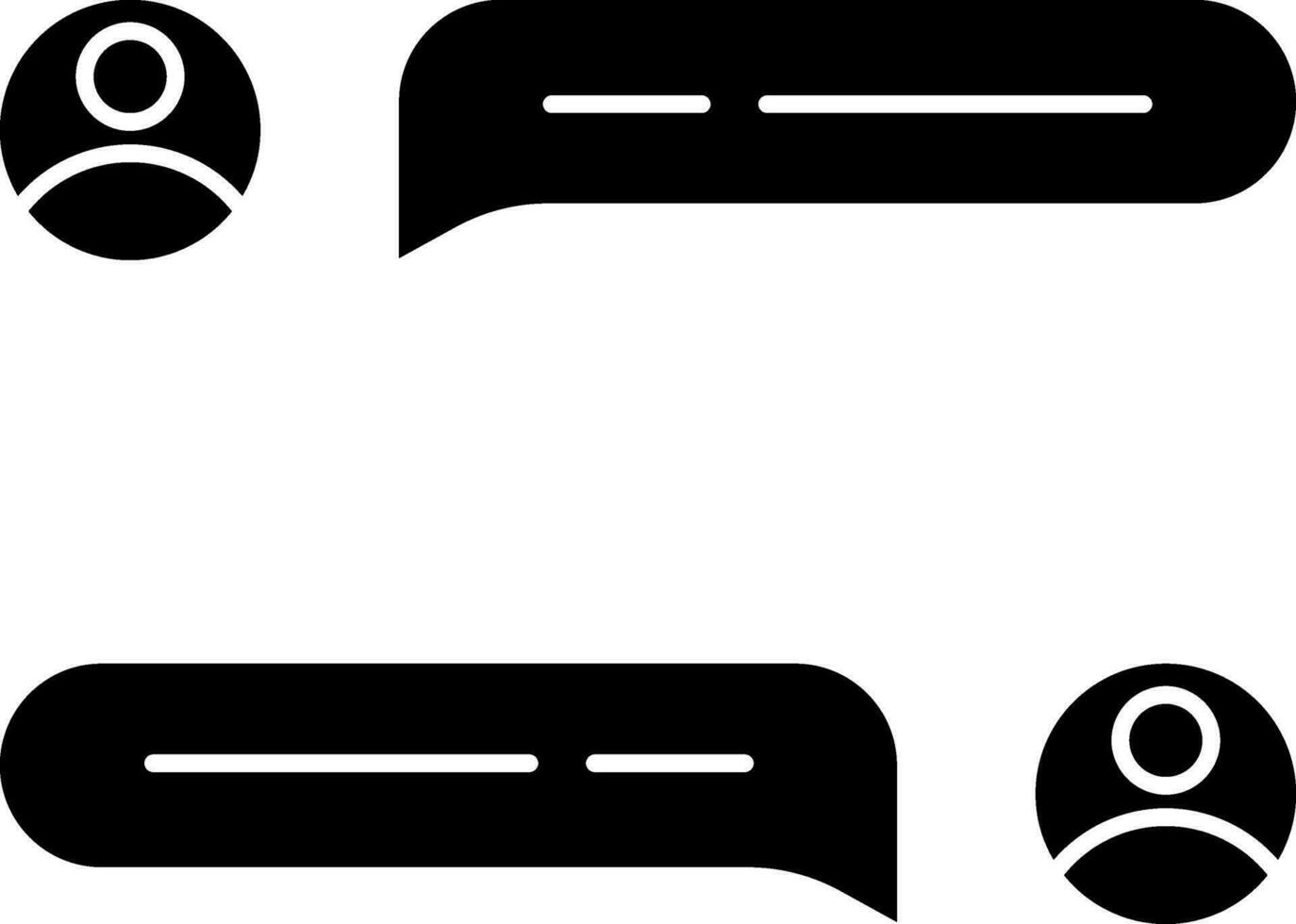 gebruiker babbelen icoon in glyph stijl. vector