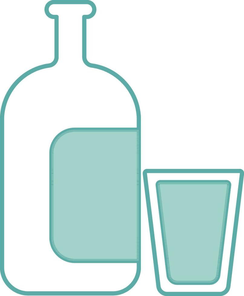 geïsoleerd vector illustratie van alcohol fles icoon in vlak stijl.