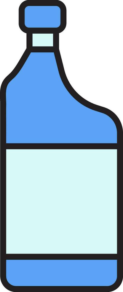 geïsoleerd schoonmaakster fles vlak icoon in blauw kleur. vector