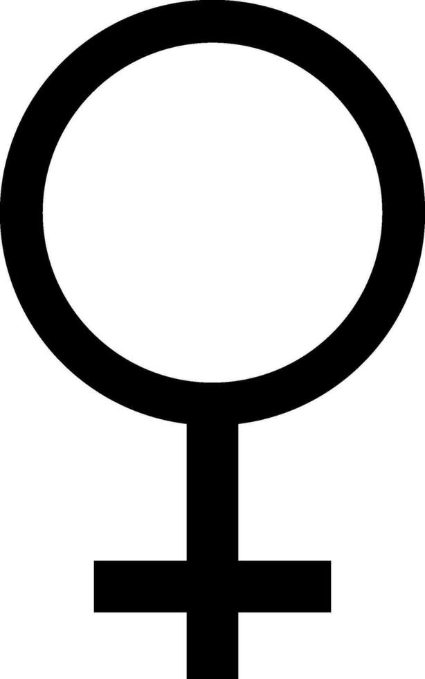 vrouw geslacht symbool in vlak stijl. vector