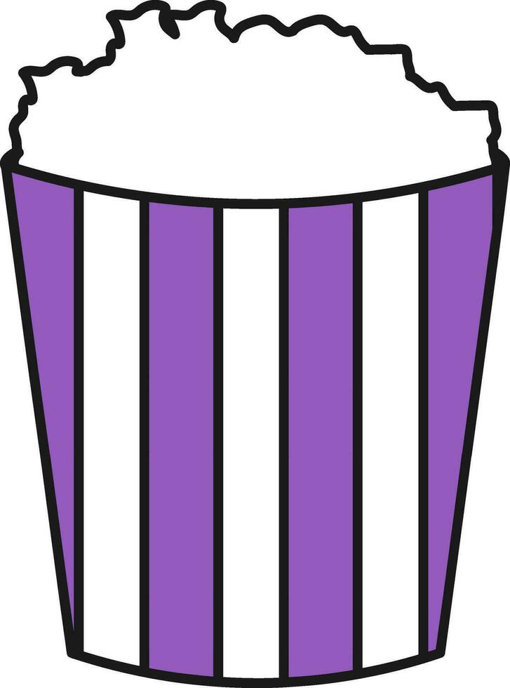 popcorn doos icoon in Purper en wit kleur. vector