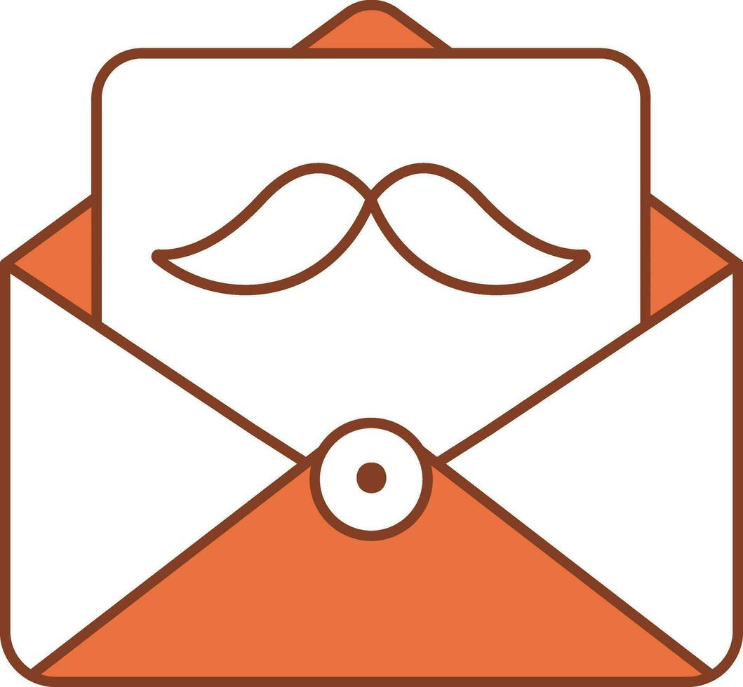 vaders dag groet kaart met envelop icoon in oranje en wit kleur. vector