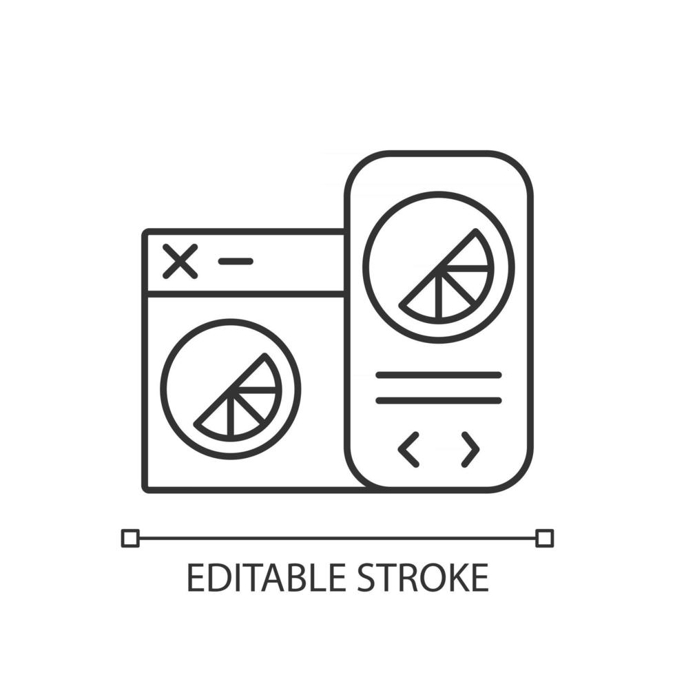 merk sm profiel lineaire pictogram vector