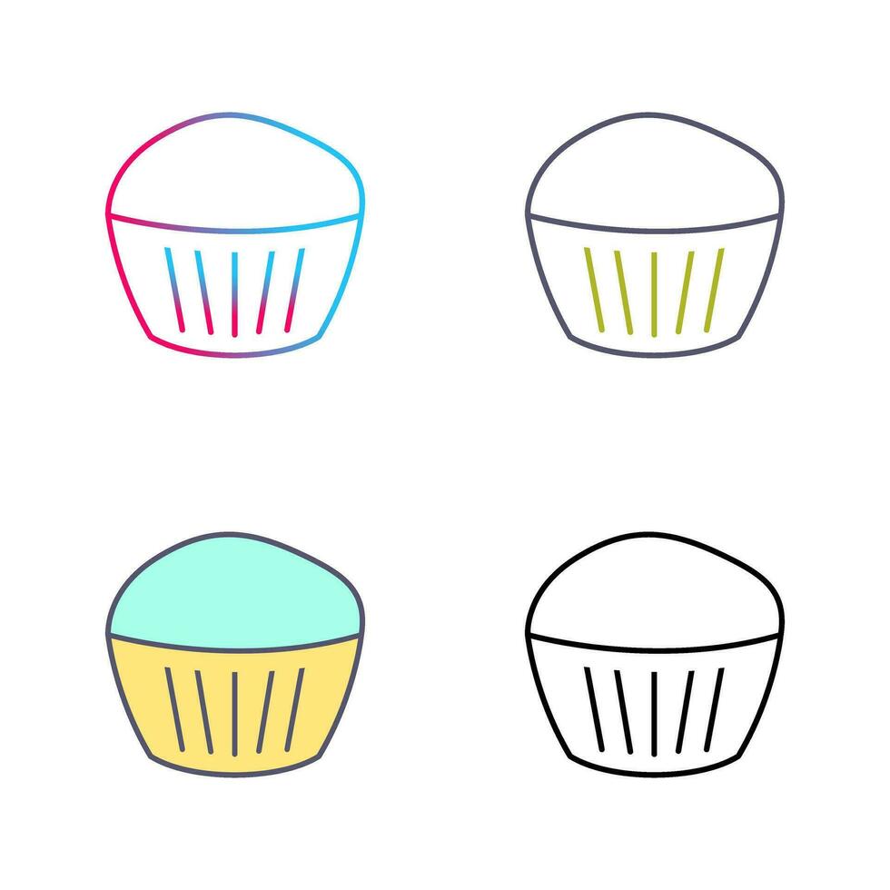 chocola muffin vector icoon