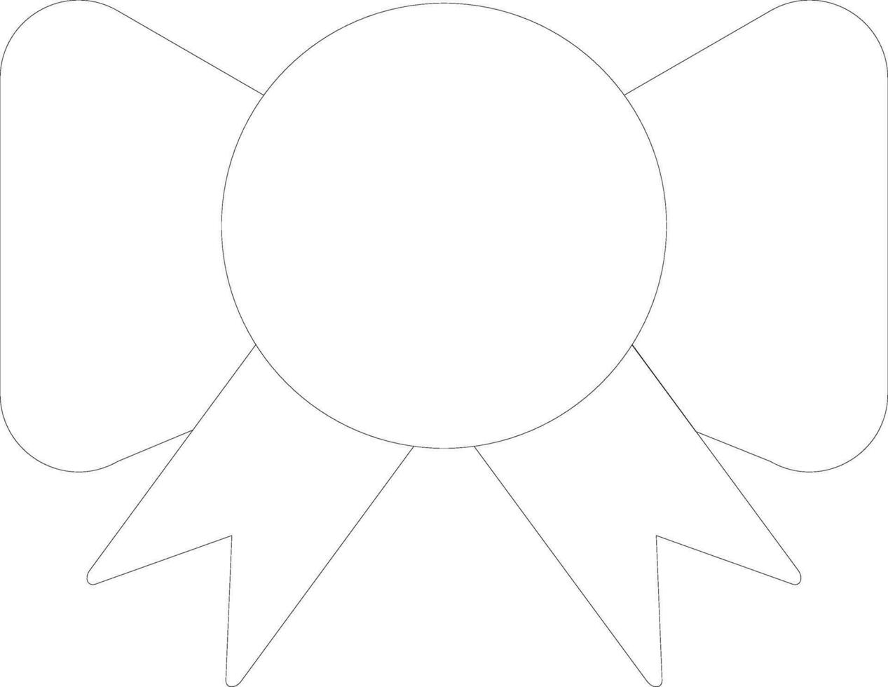 lijn kunst illustratie van een boog lintje. vector