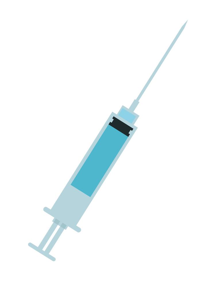 injectie vaccin spuit geïsoleerde pictogram vector