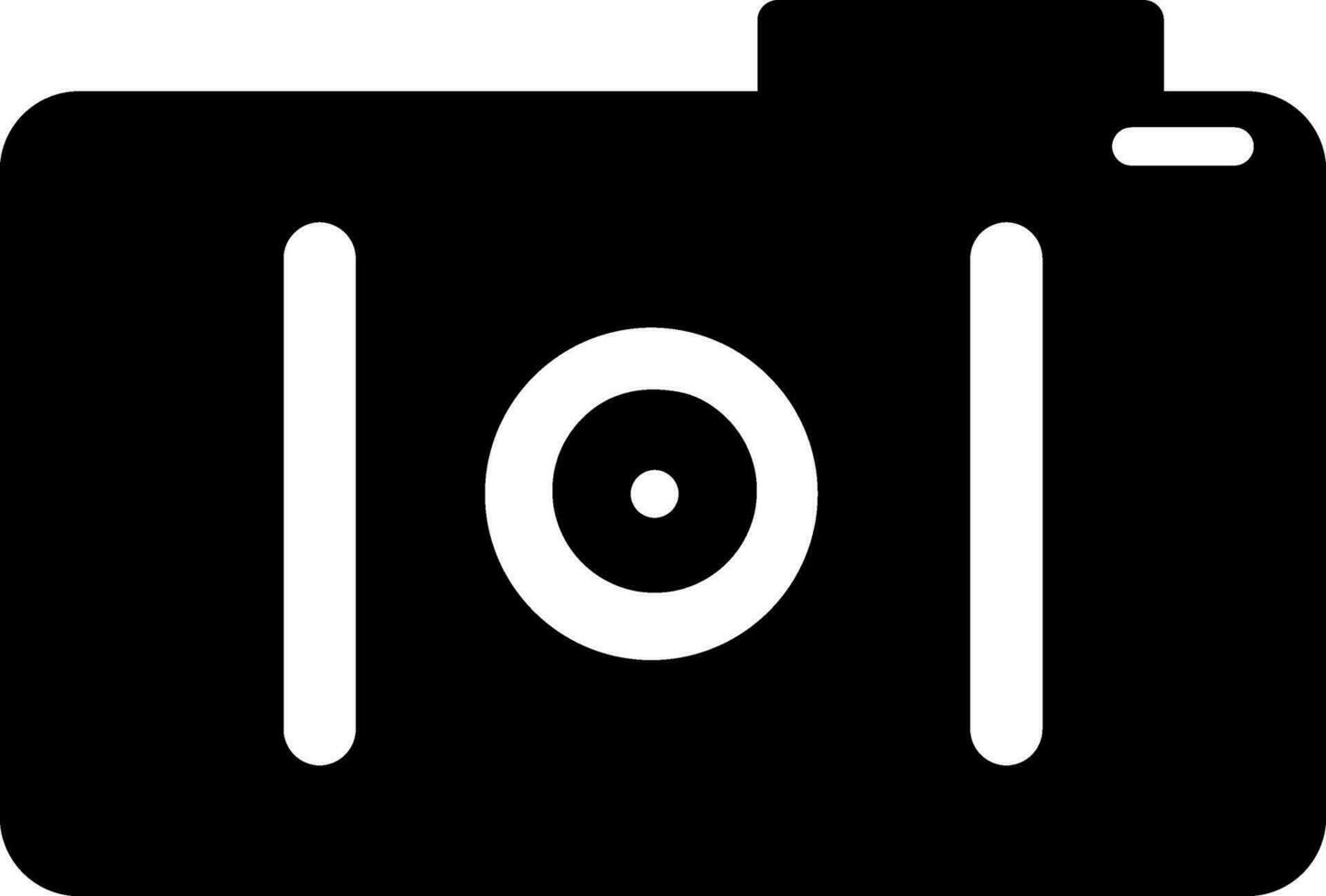 zwart en wit illustratie van een camera. vector