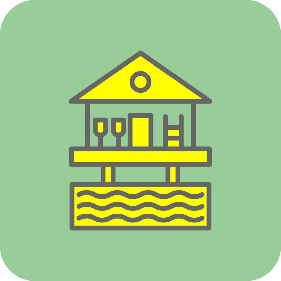 strand hut vector icoon ontwerp