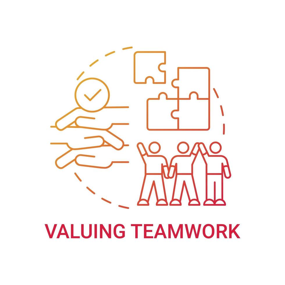 waardering teamwerk concept pictogram vector