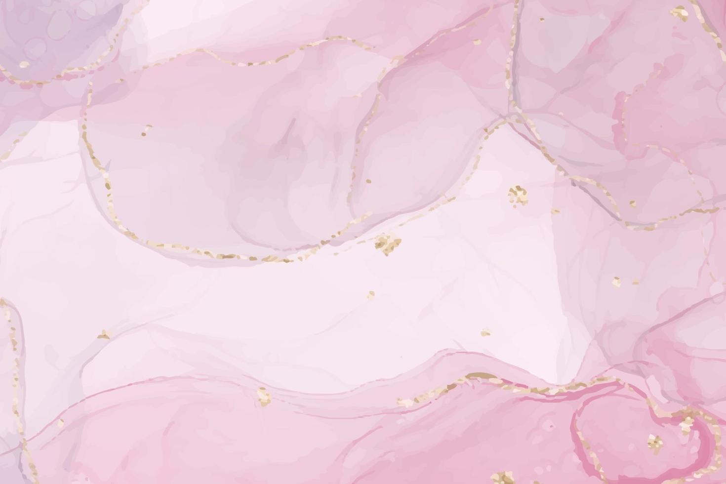 bloos roze aquarel vloeistof schilderij ontwerp kaart vector