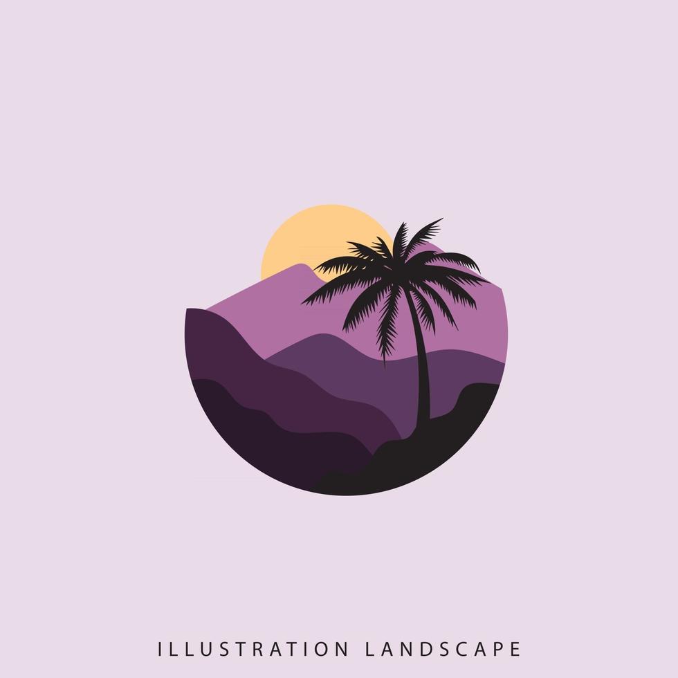 landschap illustratie ontwerp vector