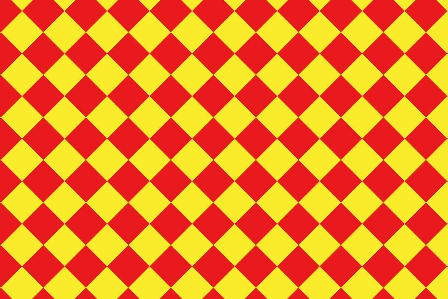 rood en geel diamant plein schaak bord patroon. geruit vierkantig tegel vector achtergrond. meetkundig structuur.