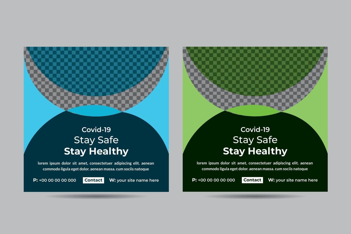 creatieve banner voor coronavirus op sociale media vector