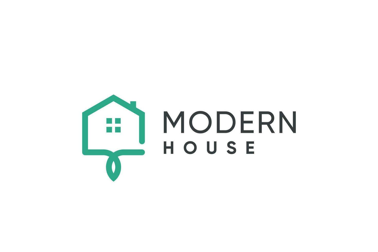 modern huis logo ontwerp vector met creatief concept