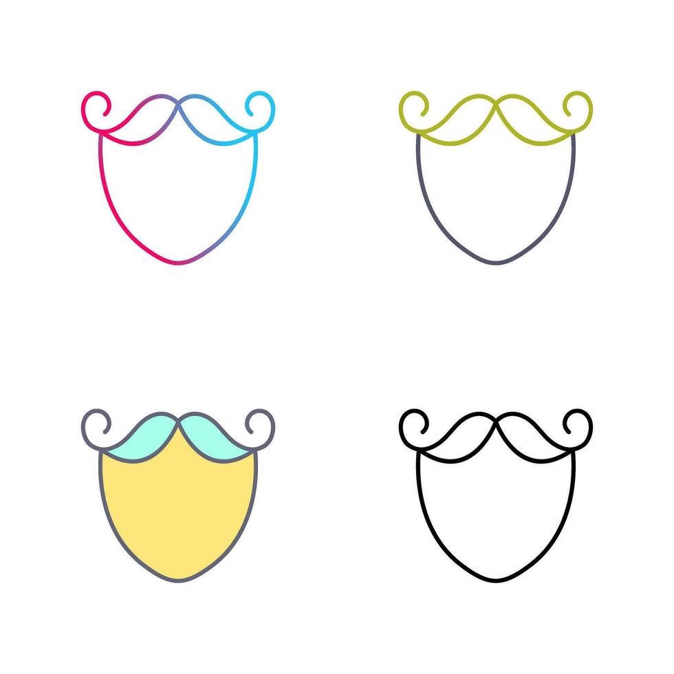 baard en snor vector icoon