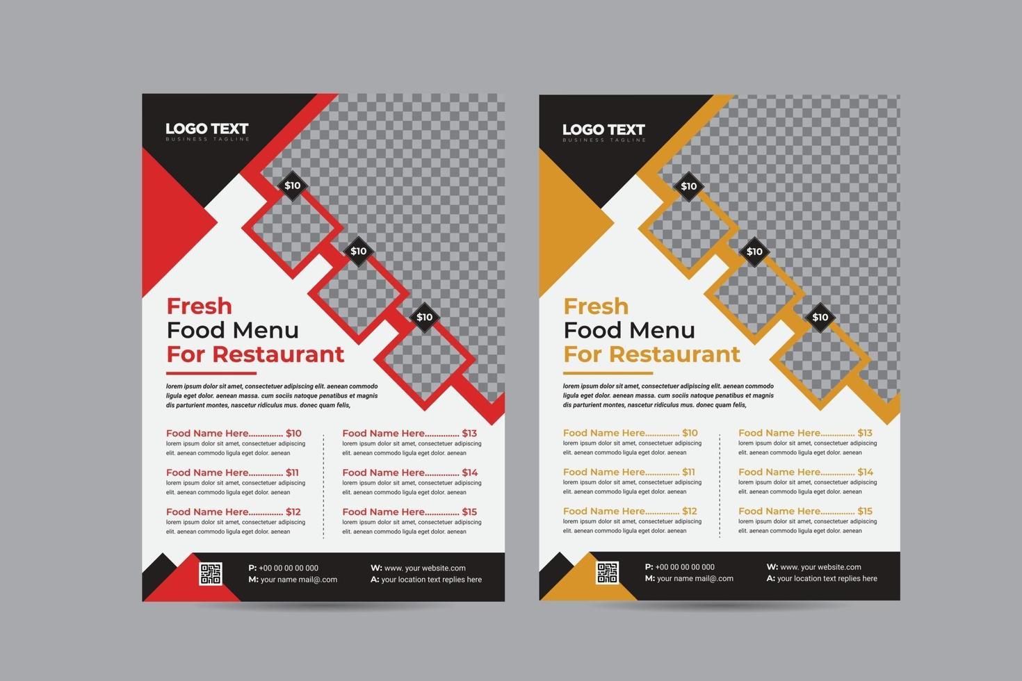 modern restaurantmenu-ontwerp vector