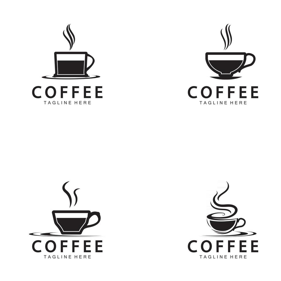 koffiekopje logo sjabloon vector pictogram illustratie ontwerp