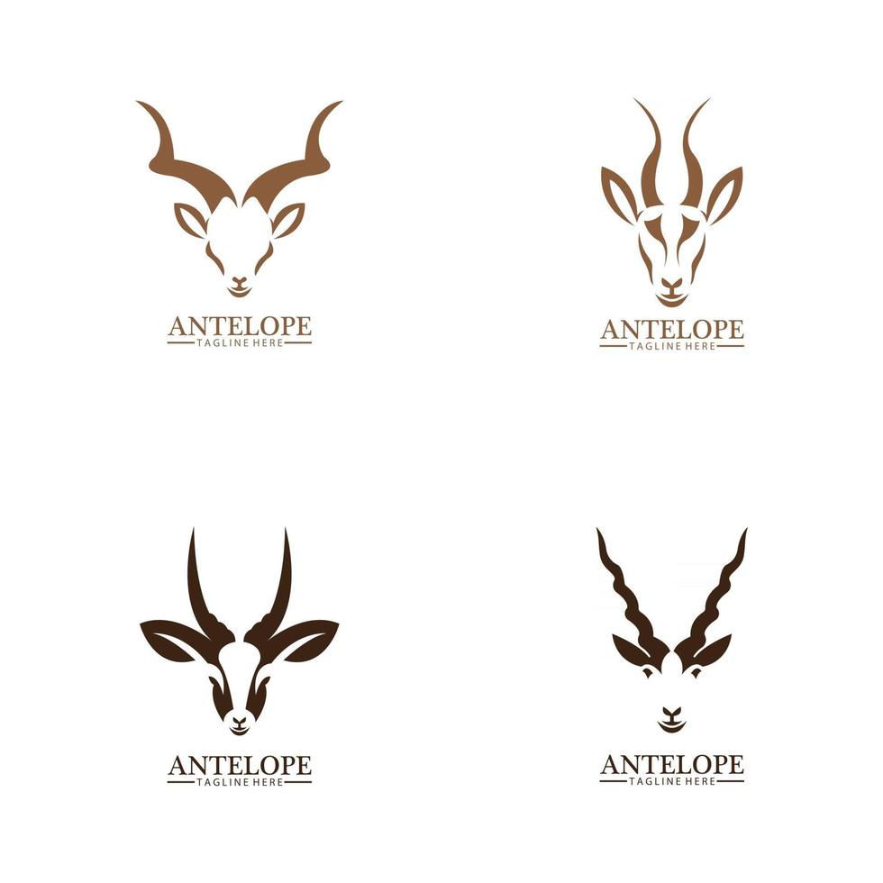 antilope hoofd logo vector illustratie ontwerp pictogrammalplaatje